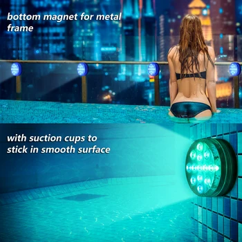 2020. aasta Uus 16 Värvi Veealused Led Tuled Magnet-ja iminapa Tiigi Purskkaev Veealune LED Night Light Bassein Fishtank