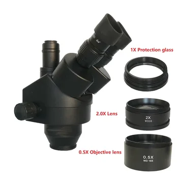 3,5 X-180X SimulFocal Tööstus Mikroskoobi Trinocular Stereo Microscopio 0,5 X 2.0 X Ajastiga Objektiiv Mobile Phone Tools