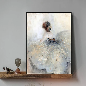 Elegantne balletitantsija Plakatid ja Trükib Foto Põhjamaade Stiilis Tüdruk Portree Kingad Seina Art-Pildid Lõuendile Maali Home Decor