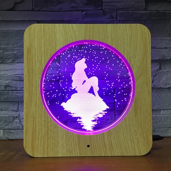 Ilu Tüdruk 3D LED Plastikust Öö Valguses DIY Kohandatud Lamp Laua Lamp Lapsed Värvid Kingitus Home Decor DropShipping 1447