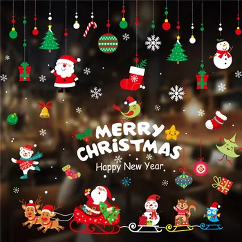 Häid Jõule Seina Kleebised Akna Klaas Kleebised jõulukaunistused Kodu Jõulud Kaunistused Xmas Uus Aasta 2021