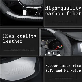 Auto süsinikkiust Rooli Kate 38cm jaoks Lexus Kõik Mudelid ES300h NX300 LX570 UX200 Auto Interjööri Aksessuaarid Auto stiil