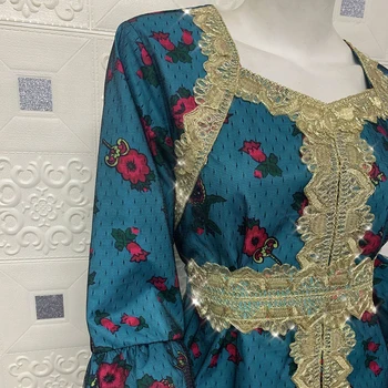 Pits Seal Kaftan Abaya Dubai Moslemi Mood Hijab Kleit Türgis Islam Kleidid Naistele American Clothing Rüü Femme Musulman De Režiim