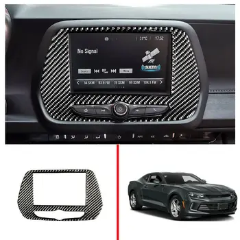Näiteks Chevrolet Camaro 2016 -2020 süsinikkiust Kesk-Konsooli Navigatsiooni Ekraani Paneeli Katta Sisekujundus Raami Kleebis