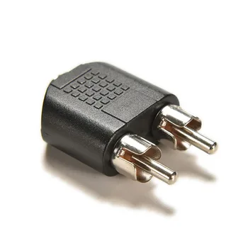 Kvaliteet Silver Plated 3.5 mm Female 2 RCA Male Audio-Stereo Adapter Pistik 3,5 mm AUX-Emane 2 X RCA Pistikud Mees