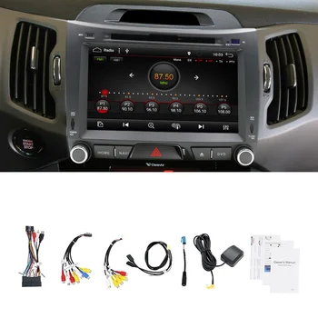 Eunavi 2 din Android auto multimeedia mängija KIA sportage 2011 2012 2013 auto dvd-r 2din stereo headunit GPS