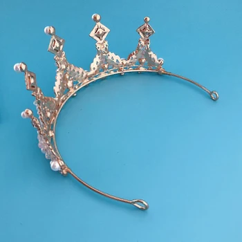 Printsess Võra Crystal Tiaras Sünnipäeva Pearl Crown Tulemuslikkuse Pulm Mudel Catwalk Käsitöö Kristall Tiara Tüdrukud