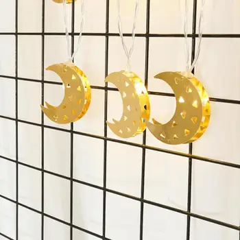 Tuled String Moon Kuju Anti-sandiks Metallist Kardin Dekoratiivsed Valguse Kodu majapidamises Laterna Ramadans Teenetemärgi Hulgimüük