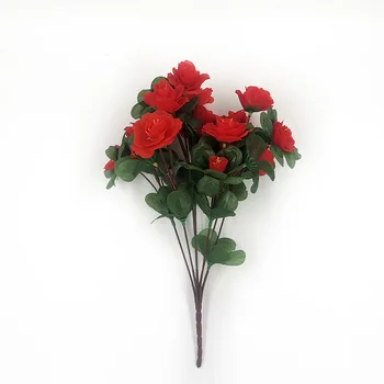Simulatsioon Azalea Punane Siidist Lille Teenetemärgi Engineering Flower Arrangement Kunstlikku Lille Puhkus Kokkulepe Plastikust Lill