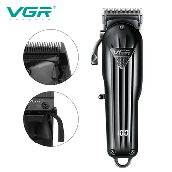 VGR 282 Electric Hair Clipper Laetav Professionaalne Isikliku Hügieeni Barber Trimmer Meeste Pardel LCD USB Lõikamiseks V282