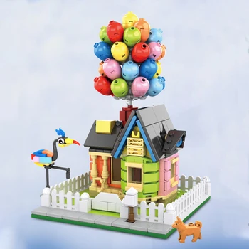 KES Loojad Sõbrad Seeria Õhupalli Maja Anime Multikas Kodu Arhitektuuri Hoovis Mudel ehitusplokid Tellised Lapsed Mänguasjad