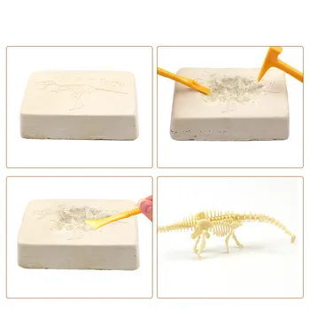 Helendav dinosaurus fossiilsete arheoloogiliste kaevetööde mänguasi lastele DIY loominguline arheoloogilised mänguasi