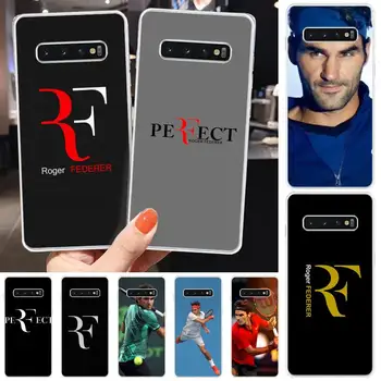 Tennis Roger Federer RF Telefoni Juhul Läbipaistev Kate Samsung S8 S9 S10 Pluss S7 S8 Coque