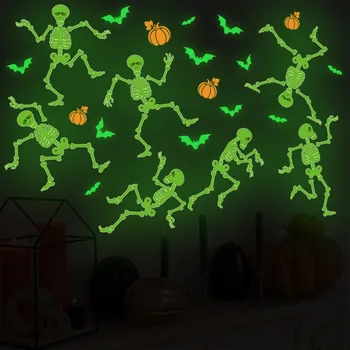 Halloween Fluorestsents Seina Kleebised Kohutav Festival Dekoratiivsed Poiss, Tüdruk Tuba Decor Lüliti Loominguline Kuma Pimedas Kleebised