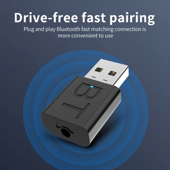 Bluetooth-ühilduva 5.0 Audio-Saatja-Vastuvõtja USB Adapter TV PC Auto Kõlar Must