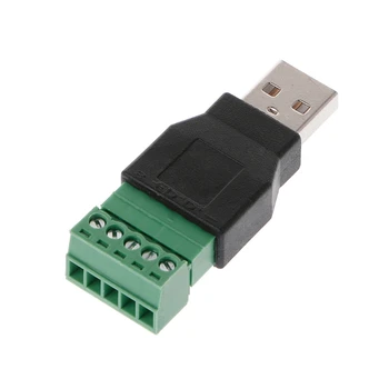 1tk USB 2.0 Type A Male/Female 5 Pin Kruvi Pesa USB-Pesa, mille Kilp USB2.0 kruviklemm Pistik