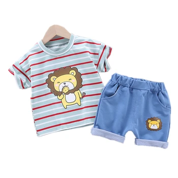 Baby Poiste Riided Set Suvel Lõvi T-särk, lühikesed Püksid 2TK Puuvill Sport Ülikond Sünnipäeva Kostüüm Lapsed teise lapse-Lapsed Riided Komplekti