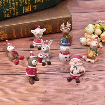 1tk Santa Claus Lumememm Figuriin Jõulud Mudel Vaik Dekoratiivne Laud Nukk Kingitused