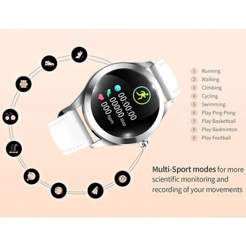 KW10 smart watch naiste IP68 veekindel pulsikella magada tracker fitness käevõru Android, iOS Bluetooth smartwatch