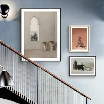 Realist Koera Pilt Home Decor Seina Art Põhjamaade Lõuendile Maali Elavat Looma Moodsa Kunsti Printida ja Plakati eest elutuba