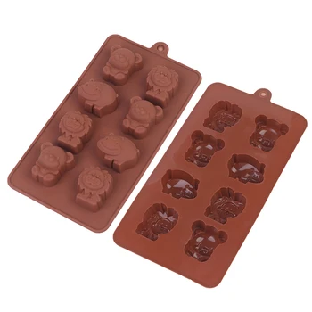 Ice Mold Loomade Silikoon Hallituse Hippo Lõvi, Karu Kuju Šokolaadi Seep Kook Dekoreerimiseks DIY Kööginõud Bakeware Küpsetamine Vahendid
