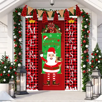 Häid Jõule Veranda Ukse Bänner Ripub Ornament jõuluehe Kodu Xmas Navidad 2020 head Uut Aastat 2021 6 Stiili