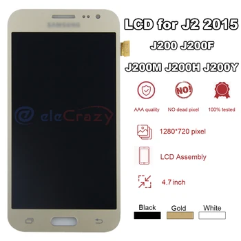 Algne LCD Samsung Galaxy J2 J200 J200F J200Y J200H Ekraan Puutetundlik Digitizer Assamblee Asendamine testitud