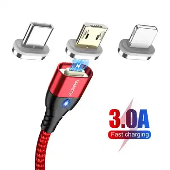 Magnet-USB-Kaabel-Kiire Laadimine Kaabel USB Type C Kaabel iPhone, Samsung, Huawei Xiaomi Micro-USB-Lightning Magnet-Laadija