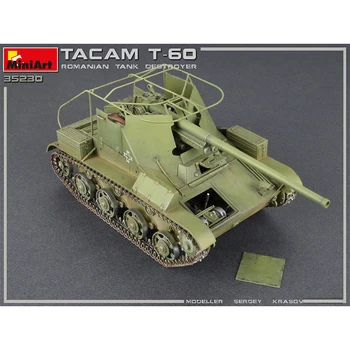 1/35 kokku pandud Tanki Mudel T-60 rumeenia Tank Destroyer Sisemise Struktuuri 35230 Plastikust Kit Hoone Mudel