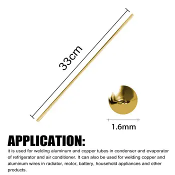 10tk Kõrge Kvaliteedi Messing keevituselektroodid Juhtmed Pulgad Kuld 1.6/2.0 mm 33cm Ei ole Vaja Jootma Powde Puhul Kõvajoodisega Jootmise Repair Tööriistad