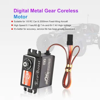 35KG 6-7.4 V kõrgepinge Metal Gear Alumiiniumist Kest Digitaalse Coreless Servo 1/8 RC Car & 2000mm Fikseeritud Tiibadega Lennuk