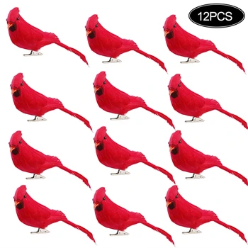 12tk Loominguline Vaht Sulg Kunstlik Papagoid Imitatsioon Lind Mudel Kodus Õues Aias Pulm Teenetemärgi Ornament DIY Pool