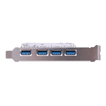 H7JA PCI-E PCI Express USB 3.0 VIA Chip SATA Liides, 4 Port Adapter Converter Kaart Desktop Windows