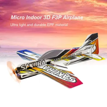 RC EPP Micro Indoor 3D F3P Lennuk Sakura Raadio Kontrollitud Elektrilised Lennuk 420mm Tiivaulatus Kokku Koguda Lennuki