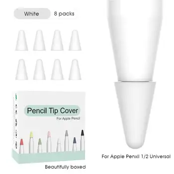 8pcs Silikoon Asendamine Nippi puhul Apple Pliiats 1 2 Puutetundlik Stylus Pen Case riikliku rakendusasutuse Kate Naha Apple Pliiats