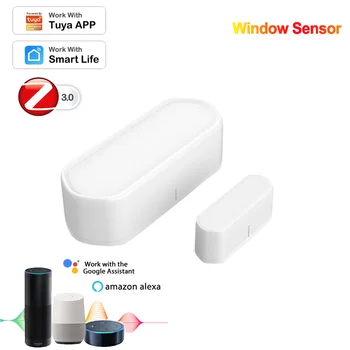 Tuya Zigbee3.0 Home Smart Ukse-Ja Akna Sensor Traadita Ukse Ja Akna Alarm Detektor Kooskõlas Alexa Google Kodu