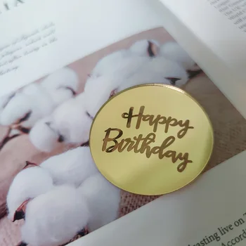 Hõbe Kuld Akrüül Sünnipäevaks Cupcake Toppers Sünnipäev Kook Küpsetamine Kaunistused for Kids Sünnipäeva Kook Dekoratsioonid
