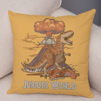 Pehme Palus Cute Cartoon Jurassic Dinosaurus Padi Diivan Kodu padjapüür 45*45cm Prindi Decor Värvikas Loom Padjapüür