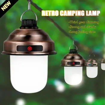 Vastupidav Väljas Telkimine Telk Tuli 3 Valgustus Režiimid Laetav Võrade LED Valgus, Mitmeotstarbeline Portatiivne Vintage Hobune Lamp