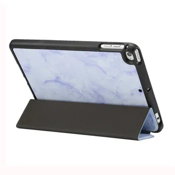 Marmor Tahvelarvutite Puhul on ipad mini 5 4 Foldbale Seista Leather Smart Cover Ümbris ipad mini 4 5 Tarvikud