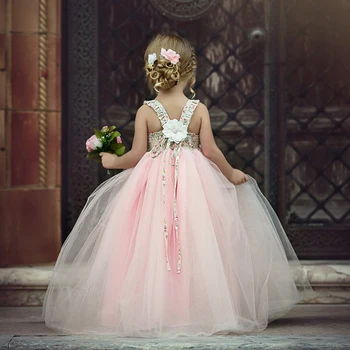 2021 Suvel Tüdrukute Pool Kleit Tüdrukud Pits Pool Elegantne Printsess Tülli Pits pulmakleit Suvi Laste Kanda Lastele Uus
