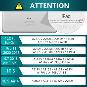 IPad Keyboard Case iPad 7. ja 8. põlvkonna Puhul iPad Õhu 4 Pro 11 2020 Air 2 Õhu 1 9.7 2018 Õhk 3 10.5 10.2 Juhul kest