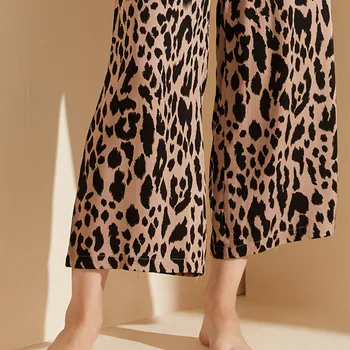 2021 Kevadel ja Suvel Uus Daamid Seksikas Leopard Pidžaama Sobiks Naine Trükitud Puuvillane Suspender Püksid Sobivad Naiste Home Service