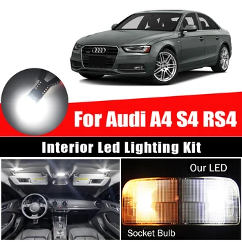 Ideaalne Valge Canbus vigadeta LED pirn interjöör dome kaart õhuliini valgus Komplekt Audi A4, S4 RS4 B5 B6 B7 B8 ( 1996 - )