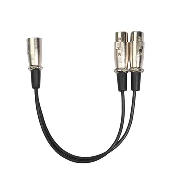 XLR 1 Mees 2 Naine Audio pikendusjuhe 3 Pin Mikrofon Y Audio Splitter Cable Suure Jõudlusega Mikser