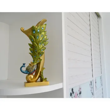 Kodu Kaunistamiseks Vaik Figuriin Käsitöö Paabulinnud Vaas Decor Linnu Kuju Elutuba Office Looma Skulptuur Ornament A649