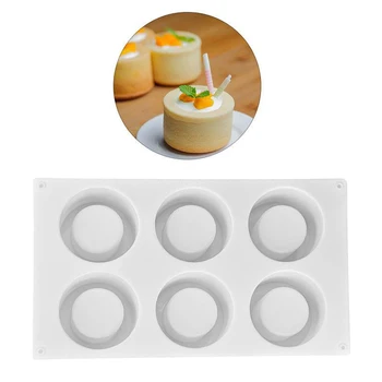 6-Cup Silikoon Muffin Hallituse Non-Stick Baking Pan Paindlik Nõudepesumasin ja Mikrolaineahi Ohutu