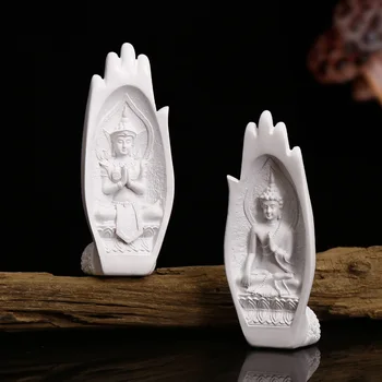 Hiina Loominguline Dekoratiivsed Kaunistused Retro Art Buddha Kuju Zen Buddha Käsi Palve Ohutu Sisustus Kodu Kaunistamiseks Käsitöö