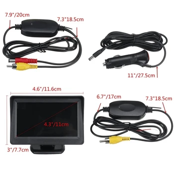 Traadita Auto tahavaate Kaamera 4.3 tolline LCD-Ekraan Öise Nägemise Vastupidine Auto Veekindel Backup Rv/Auto/Maastur