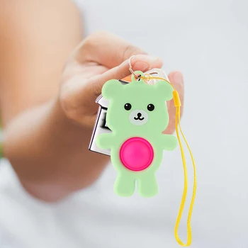 Naljakas Dimple Fidget Mänguasjad Silikoon Karu Pedant Lapsed Autismi Stressi Leevendavat Võtmehoidja Anti-stress Lõõgastav Fidget Autism Mänguasjad#20